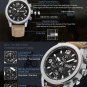 Black_Original Leather Watches for Men Quartz Wristwatch Waterproof Business Casual Male Wrist Watch