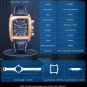Black Silver_Men Wristwatch Casual Military Watches Rectangle Quartz Chronograph Leather Man Watch