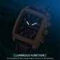 Black Silver_Men Wristwatch Casual Military Watches Rectangle Quartz Chronograph Leather Man Watch