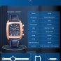 Brown Silver_Luxury Casual Watches Men Quartz Wristwatches Leather Strap Waterproof Luminous Men's W