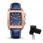 Rose Blue_Luxury Casual Watches Men Quartz Wristwatches Leather Strap Waterproof Luminous Men's Watc