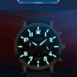 Black Brown_Mens Watches Leather Military Sport Watch Chronograph Luminous Waterproof Quartz Wristwa