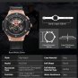 Silver Black_s Leather Strap Sport Watches Men Casual Quartz WristWatches Waterproof Male Clock e