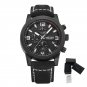Black_Original Brand Luxury Watch Men's Sport Watches Leather Strap Watch Quartz Wristwatches Lumino