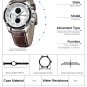 Black_Men's Watch Brand Luxury Casual Watch Quartz Chronograph Leather Strap Waterproof Wristwatch C