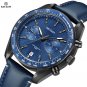 Rose Brown_Quartz Watch for Men  Luxury Sport Military Wristwatch Leather Strap Date Casual Clock   