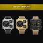 Silver Brown_Mens Watches Square Quartz Casual Sport Wristwatch Leather Waterproof Man Clock Wrist W