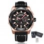 Rose Black_Men's Watches  Luxury Casual Sports Wrist Watch Leather Strap Quartz Male Clock Chronogra