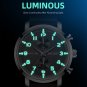 Silver Brown_Stainless Steel Men's Business Watches Luxury Quartz Sports Casual Watches Leather Wris