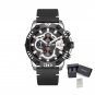 Silver Black_Men Watches Luxury Big Dial Sports Watches Waterproof Quartz Wristwatch Chronograph Man