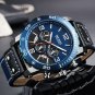 Brown Black_Men's Casual Watch Luxury Business Wrist Watch Leather Luminous Sports Military Watches