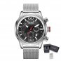 Silver (steel)_Mens Watches  Luxury Sports Chronograph Quartz Wrist Watch Men Business Wristwatch   