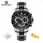SB_Male   Wrist Watches Men Stainless Steel Sports Waterproof Watch Multi-function Clock