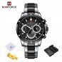 SB-BOX_Male   Wrist Watches Men Stainless Steel Sports Waterproof Watch Multi-function Clock