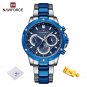 SBE_Male   Wrist Watches Men Stainless Steel Sports Waterproof Watch Multi-function Clock