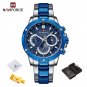 SBE-BOX_Male   Wrist Watches Men Stainless Steel Sports Waterproof Watch Multi-function Clock