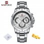 SW_Male   Wrist Watches Men Stainless Steel Sports Waterproof Watch Multi-function Clock