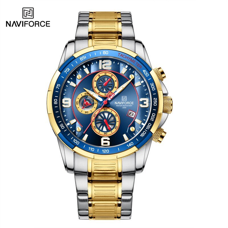 GBE_Gold Men Watches Multifunction Luminou Quartz Male Watch Temperament Men Luxury    Pilot Watch