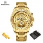 GG-BOX_Gold Men Watches Multifunction Luminou Quartz Male Watch Temperament Men Luxury    Pilot Watc