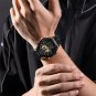 SGN-BOX_Men Quartz Digital Watch Stainless Steel Strap Waterproof Wristwatches Alarm Dual Display Cl