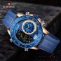 BOO-BOX_2023 Unique Men's LCD Display Watch Luxury Luminous Silicone Strap Waterproof Wristwatches