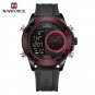 BRB_2023 Unique Men's LCD Display Watch Luxury Luminous Silicone Strap Waterproof Wristwatches