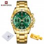GGGN_Sports Quartz Watches Luxury Gold Stainless Steel Watch Male Waterproof Wrist Watch For  Men