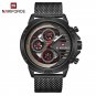 BRB_Sport Military Watches Mens Waterproof Steel Strap Mens Wrist Watch Casual Luminous Male Clock  