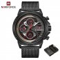 BRB-BOX_Sport Military Watches Mens Waterproof Steel Strap Mens Wrist Watch Casual Luminous Male Clo