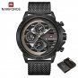 BWB-BOX_Sport Military Watches Mens Waterproof Steel Strap Mens Wrist Watch Casual Luminous Male Clo
