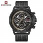 BYB_Sport Military Watches Mens Waterproof Steel Strap Mens Wrist Watch Casual Luminous Male Clock  