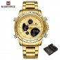 GG-BOX_NAVIFROCE Stainless Steel Men Wristwatches Luminous Dial Sport Man Watch Automatic Date Water