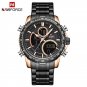 RGB_NAVIFROCE Stainless Steel Men Wristwatches Luminous Dial Sport Man Watch Automatic Date Waterpro