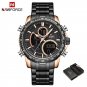 RGB-BOX_NAVIFROCE Stainless Steel Men Wristwatches Luminous Dial Sport Man Watch Automatic Date Wate