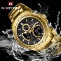 SGN_NAVIFROCE Stainless Steel Men Wristwatches Luminous Dial Sport Man Watch Automatic Date Waterpro