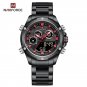 BR_Top Men Watch Sports Military Quartz Stainless Steel Wristwatch Chronograph Male Clock