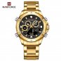 GB_Top Men Watch Sports Military Quartz Stainless Steel Wristwatch Chronograph Male Clock