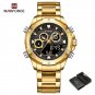 GB-BOX_Top Men Watch Sports Military Quartz Stainless Steel Wristwatch Chronograph Male Clock