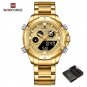 GG-BOX_Top Men Watch Sports Military Quartz Stainless Steel Wristwatch Chronograph Male Clock