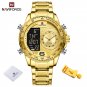 GG_2022 Unique Men's LCD Display Wristwatches Luxury Luminous Waterproof Steel Japanese Movement Wat