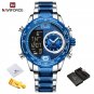 SBE BOX_2022 Unique Men's LCD Display Wristwatches Luxury Luminous Waterproof Steel Japanese Movemen