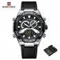 SBB-BOX_Men Watches Casual Dual Display Sport Leather Band Quartz Waterproof Wristwatch  s  Male