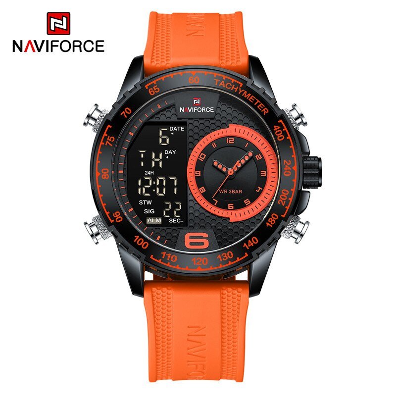 BOO_Men's Watch LCD Display Luxury Luminous Waterproof Quartz Wristwatches    2023