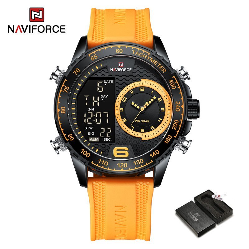 BYY-BOX_Men's Watch LCD Display Luxury Luminous Waterproof Quartz Wristwatches    2023