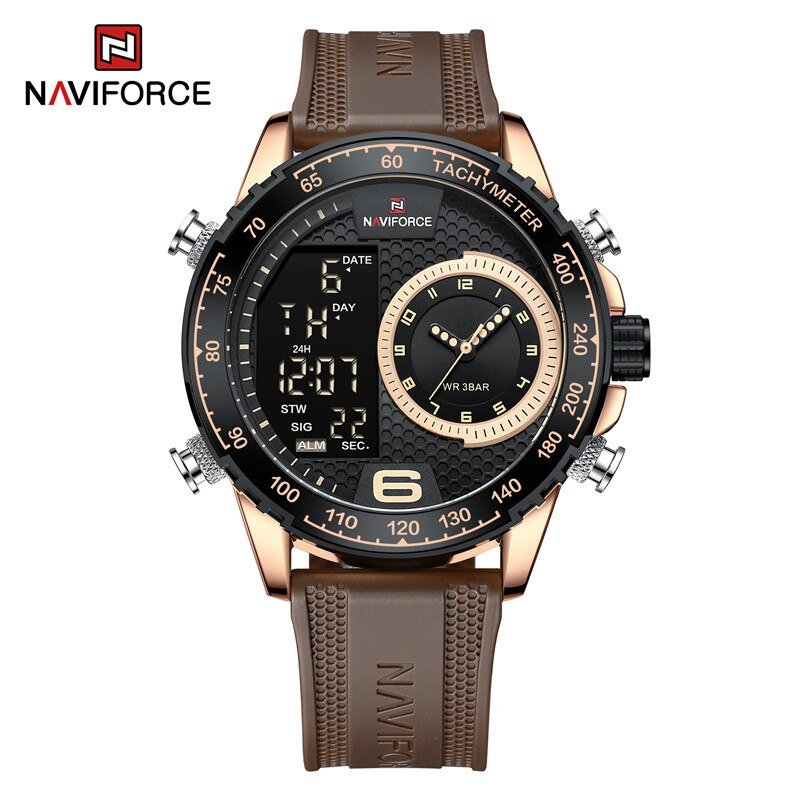RGBCE_Men's Watch LCD Display Luxury Luminous Waterproof Quartz Wristwatches    2023
