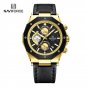 GBB_Quartz Watches for Men Leather Sports Chronograph Wrist Watch Waterproof Luminous Watches