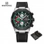 SBB-BOX_Quartz Watches for Men Leather Sports Chronograph Wrist Watch Waterproof Luminous Watches