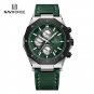 SGNGN_Quartz Watches for Men Leather Sports Chronograph Wrist Watch Waterproof Luminous Watches