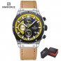 SBBN-BOX-T_Watch for Men Waterproof Leather Strap Luxury Quartz Male Wristwatches Luminous    2023 T