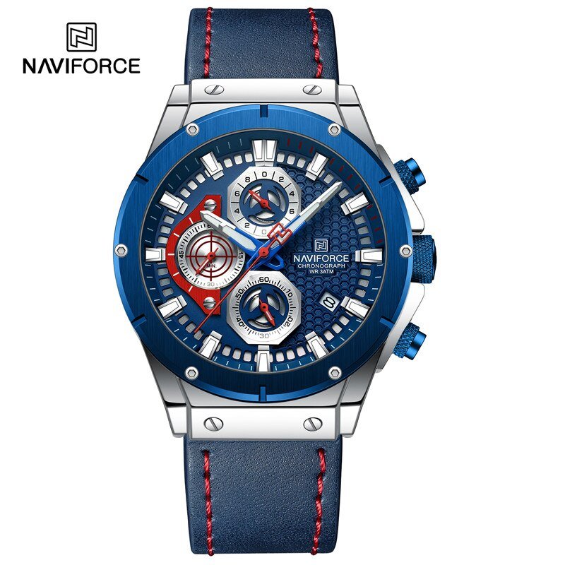 SBEBE_Watch for Men Waterproof Leather Strap Luxury Quartz Male Wristwatches Luminous    2023 Trend